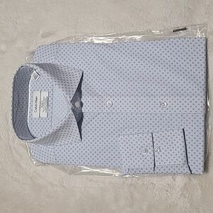Calvin Klein Men's Wrinkle Resistance Stretch Dress Shirt Mens Size 15.5